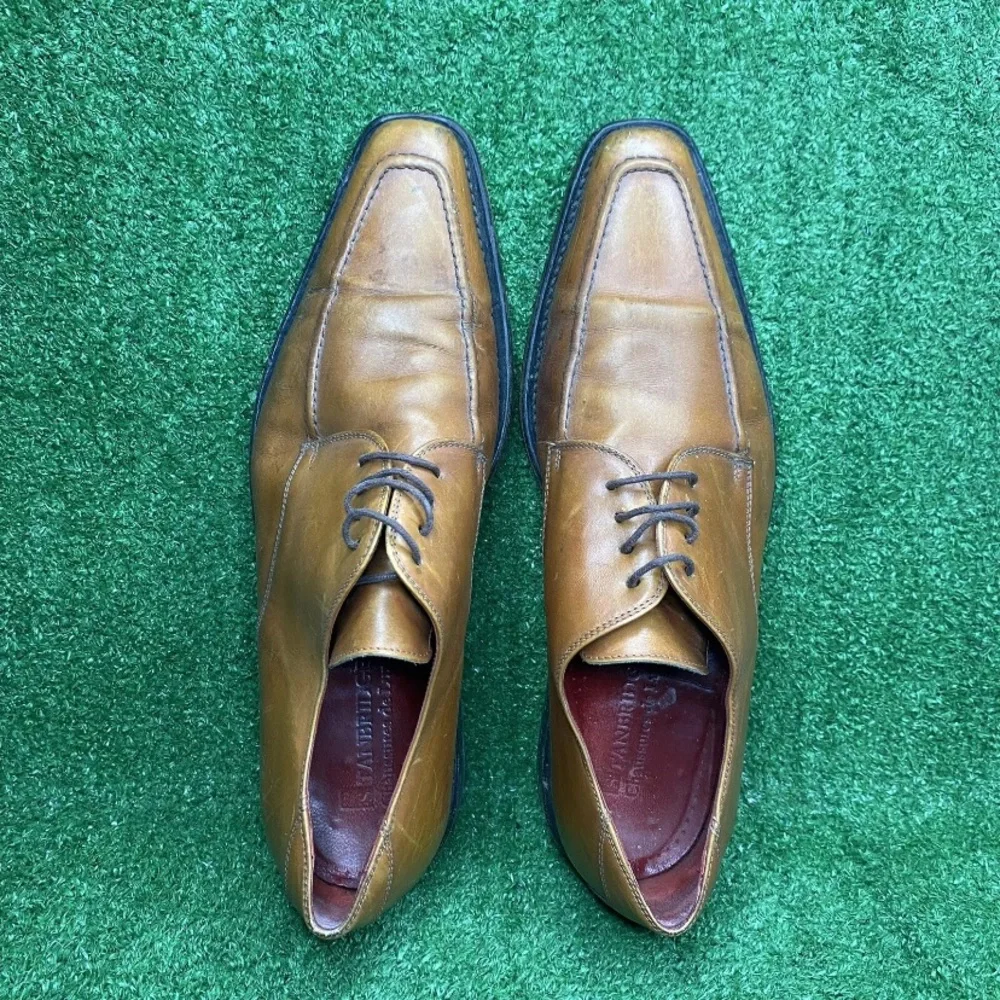 Stanbridge Chaussures‎ de Luxe Men's Brown Leather Casual Dress Shoes Size 9.5